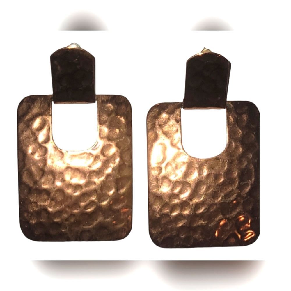 Hammered Copper Earrings